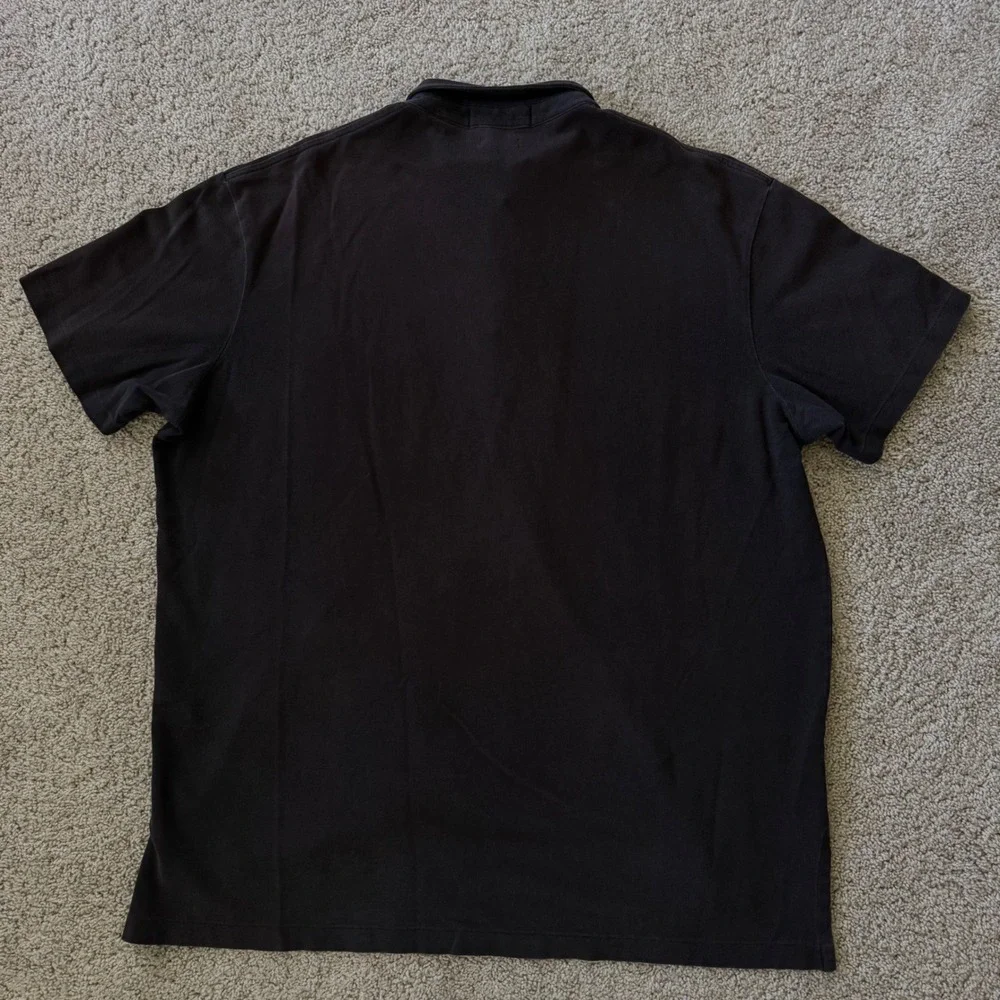 vintage ralph lauren big Large polo shirt men's black